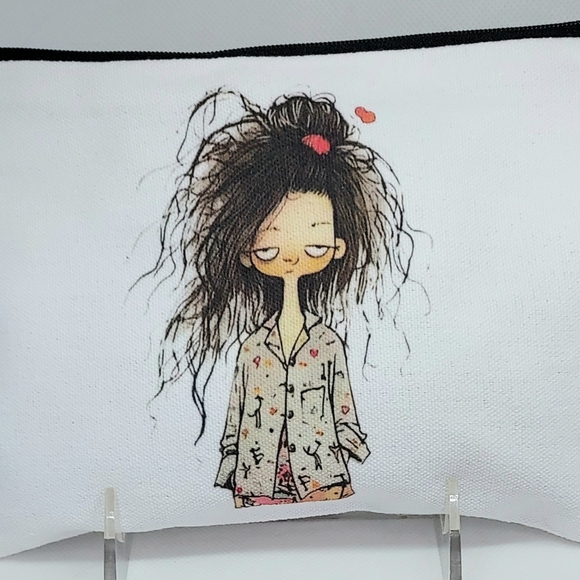 Cosmetic Bag Pouch SET of 4 Whimsical Girls Print   NWT - Picture 4 of 8